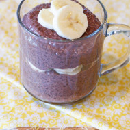 chocolate banana chia seed pudding