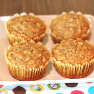 gluten free honey oat muffins