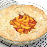 gluten free vegan rustic peach pie