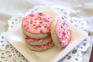 gluten free vegan frosted soft sugar cookies