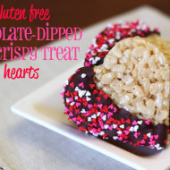 guest post…gluten free chocolate-dipped rice crispy treat hearts