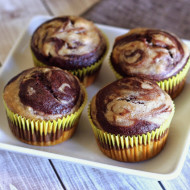 guest post…gluten free vegan chocolate banana swirl muffins
