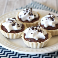gluten free vegan mini chocolate cream pies