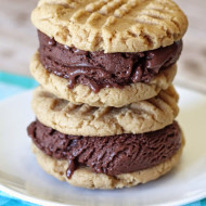 gluten free vegan peanut butter chocolate ice cream sandwiches