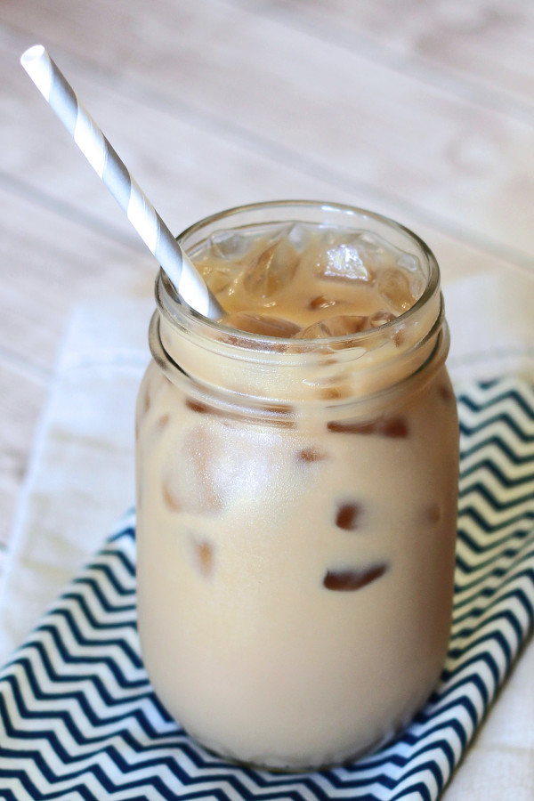 Dairy Free Iced Coffee. Chilled strong-brewed coffee, poured over ice. Stir in coconut or almond milk, coconut milk coffee creamer and enjoy!