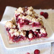 gluten free vegan cranberry crumb bars