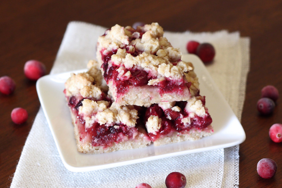 cranberry crumb bars