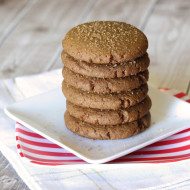 gluten free vegan soft gingersnap cookies