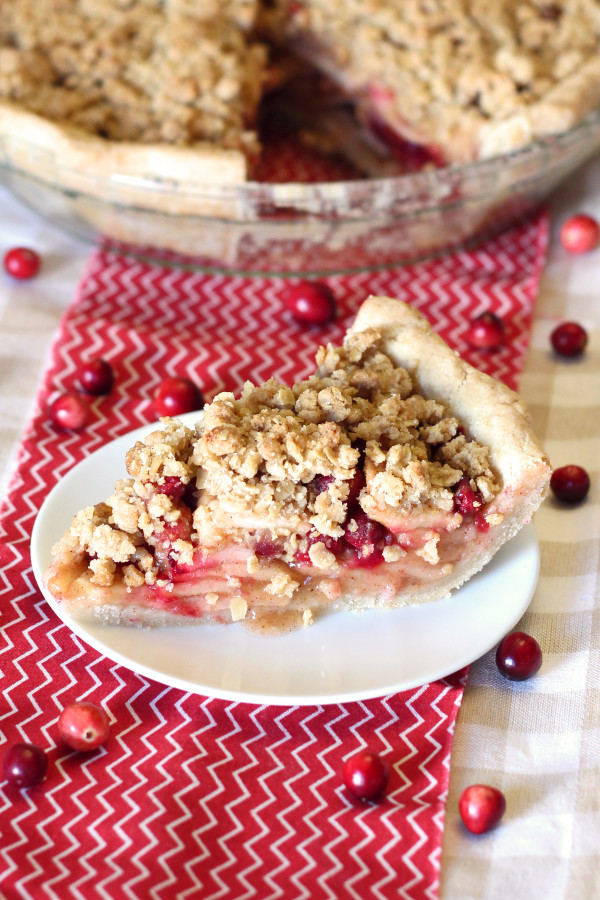 gluten free vegan apple cranberry pie