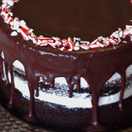 gluten free vegan chocolate peppermint layer cake