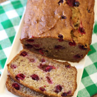 gluten free vegan banana cranberry bread