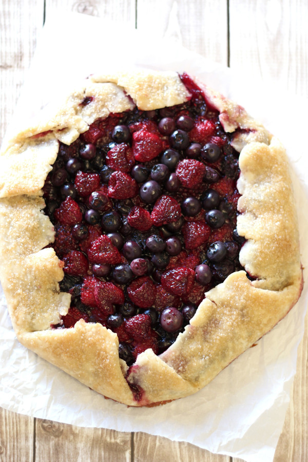 Gluten Free Vegan Rustic Berry Pie. Flakey crust, filled with juicy summer berries. My kind of pie!