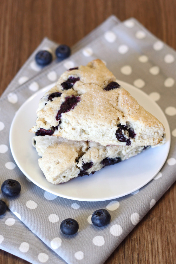 gluten free vegan blueberry scones