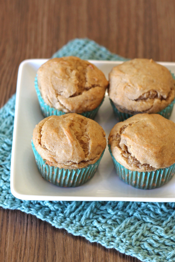 Gluten Free Peanut Butter Banana Muffins. A little protein, a whole lot of deliciousness!