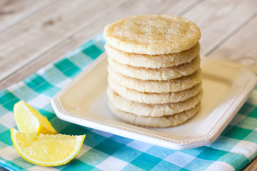 gluten free vegan chewy lemon sugar cookies