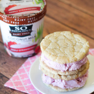 gluten free vegan strawberry ice cream sandwiches and so delicious giveaway!