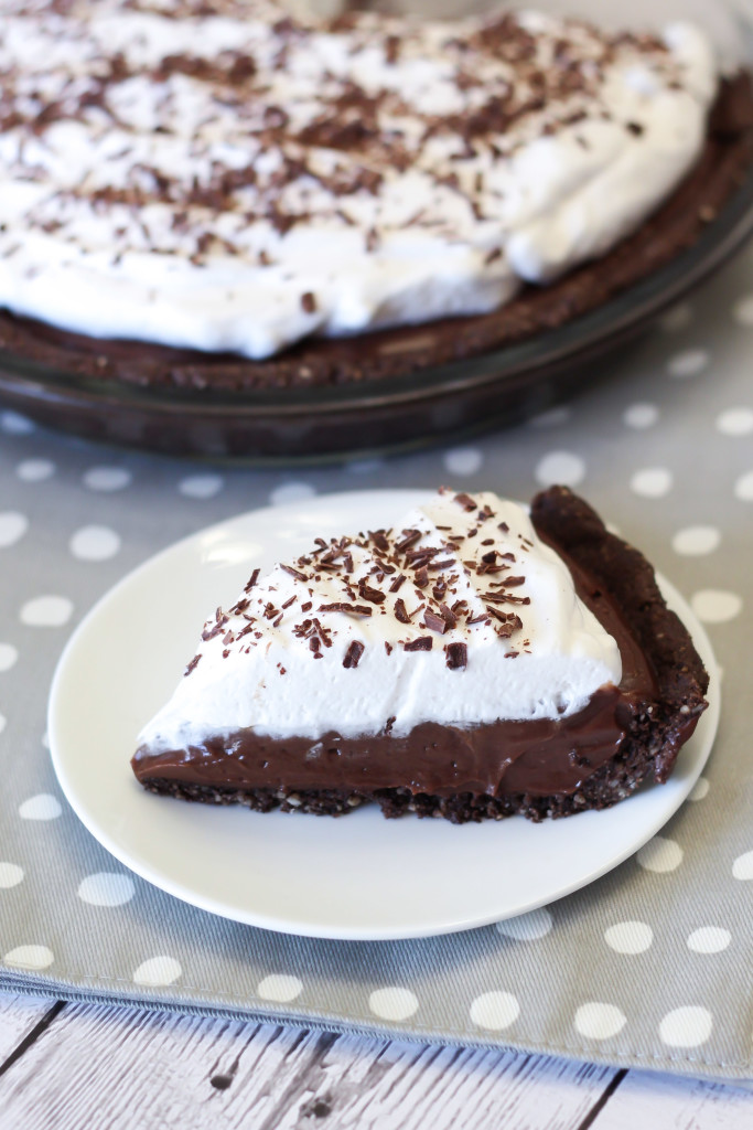 Gluten Free Vegan Chocolate Cream Pie. You will never guess this creamy, dreamy pie is dairy free!