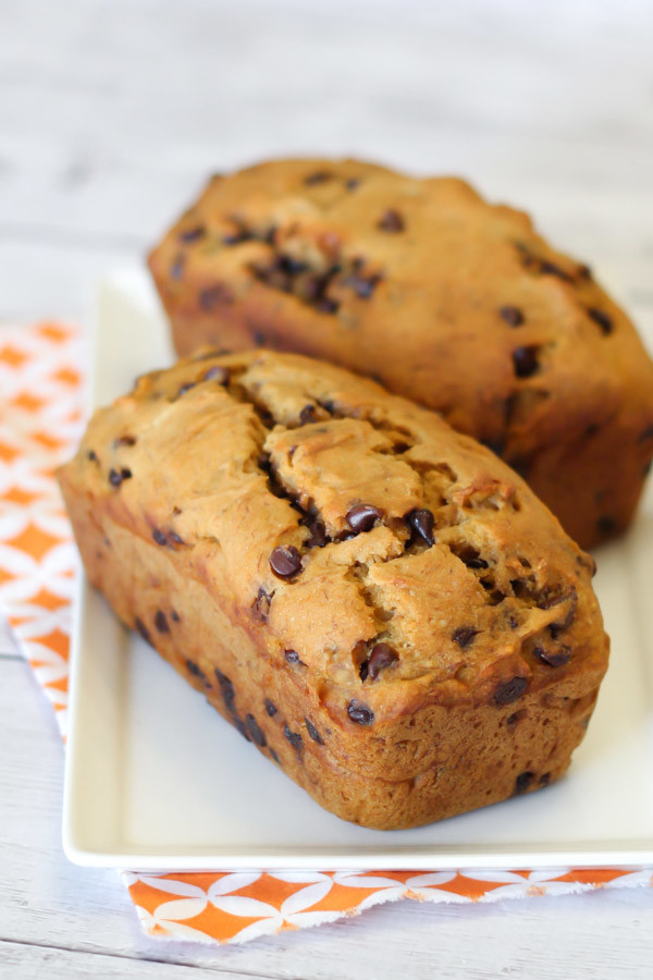 gluten free vegan chocolate chip pumpkin banana bread2