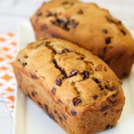 gluten free vegan chocolate chip pumpkin banana bread