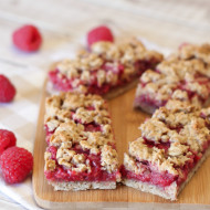 gluten free vegan raspberry oat breakfast bars