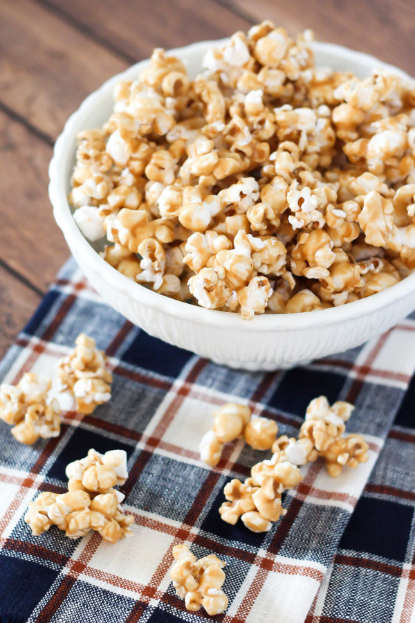 Dairy Free Caramel Corn. Made with rich coconut milk, this caramel corn is crunchy and decadent!