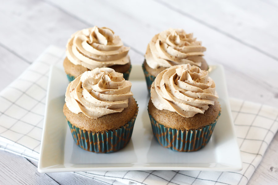 gluten free vegan dirty chai cupcakes