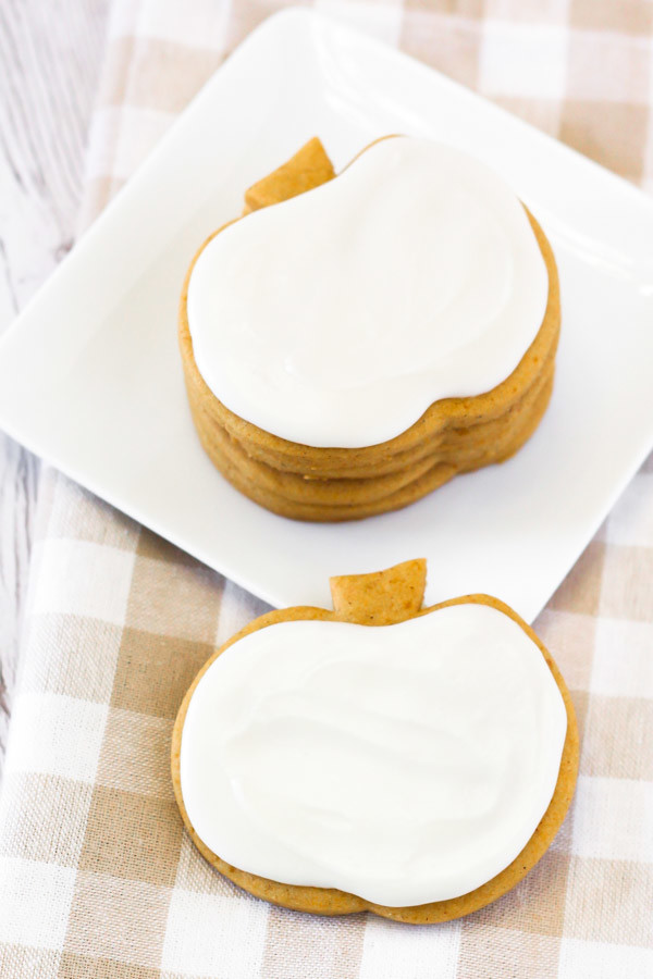 Gluten Free Vegan Pumpkin Cutout Cookies. These soft pumpkin sugar cookies are perfect for decorating too!