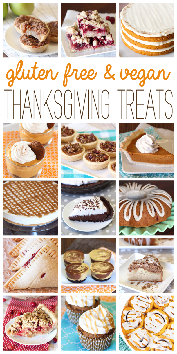 Gluten Free & Vegan Thanksgiving Treats. A great round-up of holiday recipes!