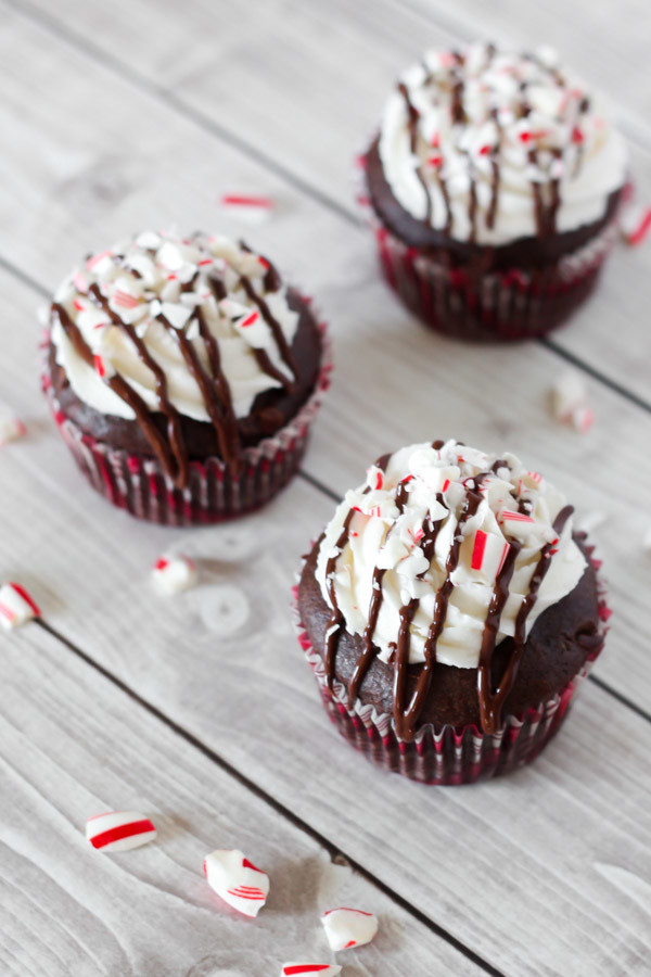 gluten free vegan chocolate peppermint cupcakes
