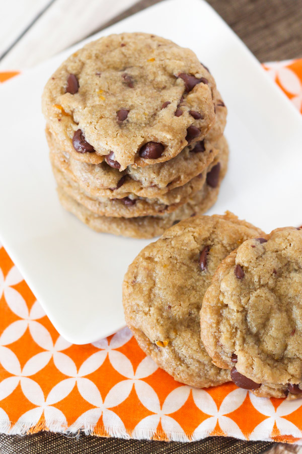 gluten free vegan orange chocolate chip cookies