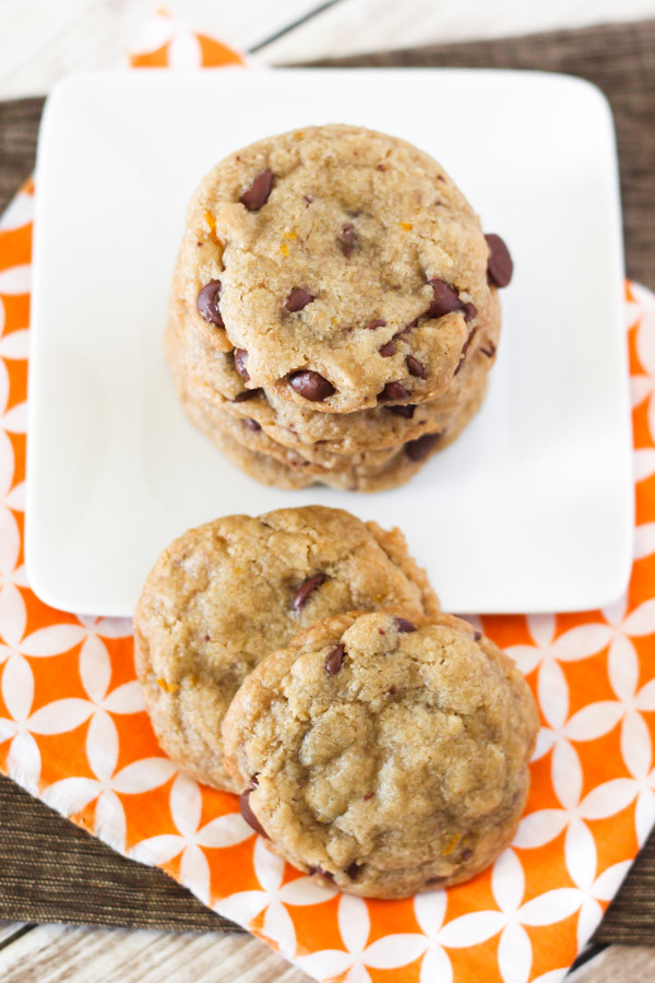 gluten free vegan orange chocolate chip cookies2