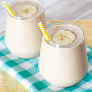 dairy free peanut butter banana oatmeal smoothie