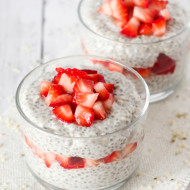 dairy free strawberry vanilla protein pudding