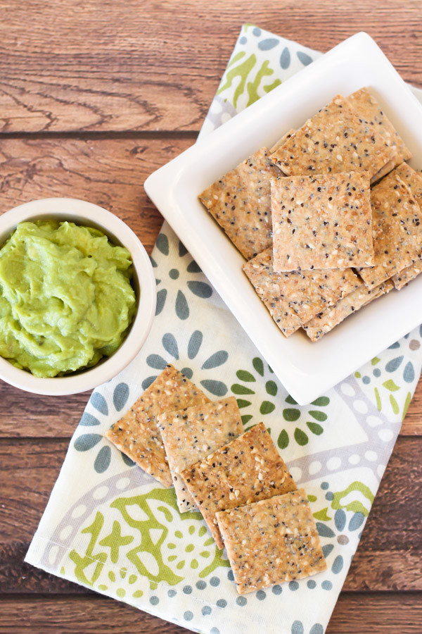 gluten free vegan seeded crackers