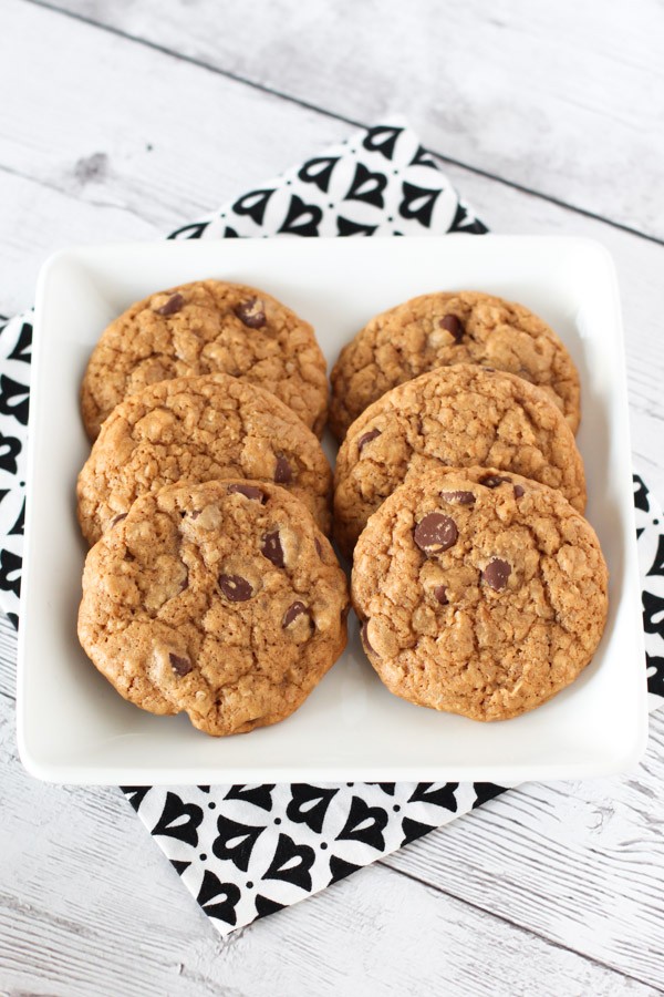 Gluten Free Vegan Soft Chocolate Chip Cookies. You can't eat just one!