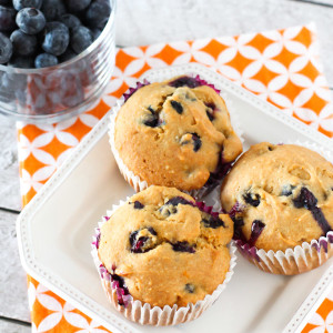 Gluten Free Vegan Blueberry Orange Muffins. Refined sugar free and oh so delicious!