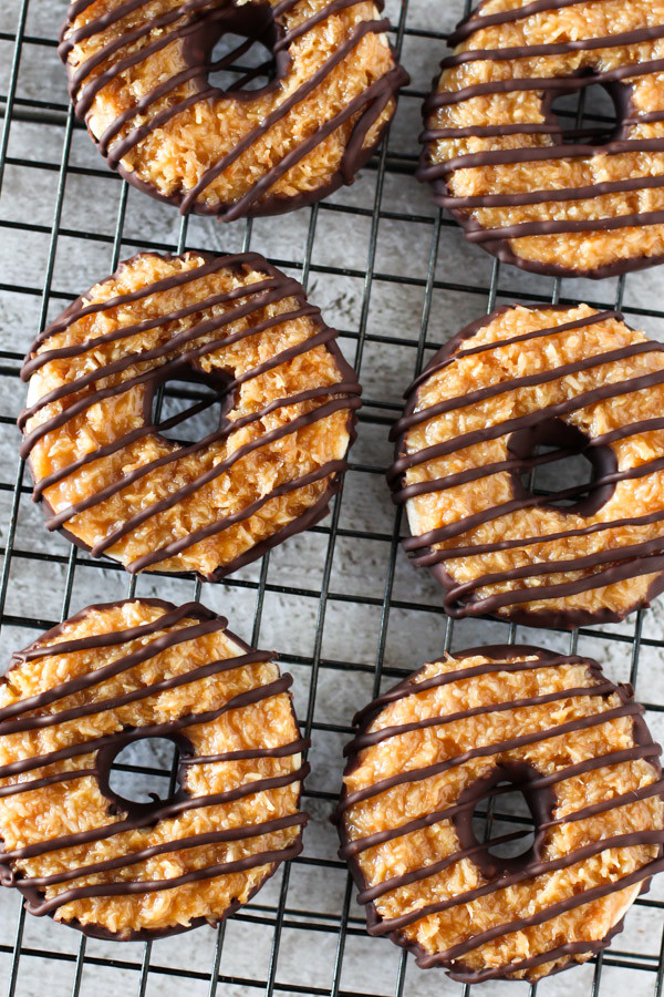 Gluten Free Vegan Samoa Cookies. One of the most beloved cookies, just made gluten, dairy and egg free!