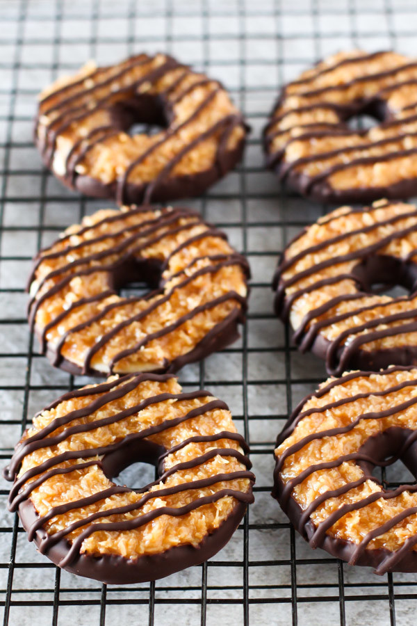 Gluten Free Vegan Samoa Cookies. One of the most beloved cookies, just made gluten, dairy and egg free!