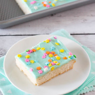 gluten free vegan frosted sugar cookie bars