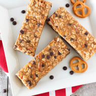 gluten free peanut butter pretzel granola bars