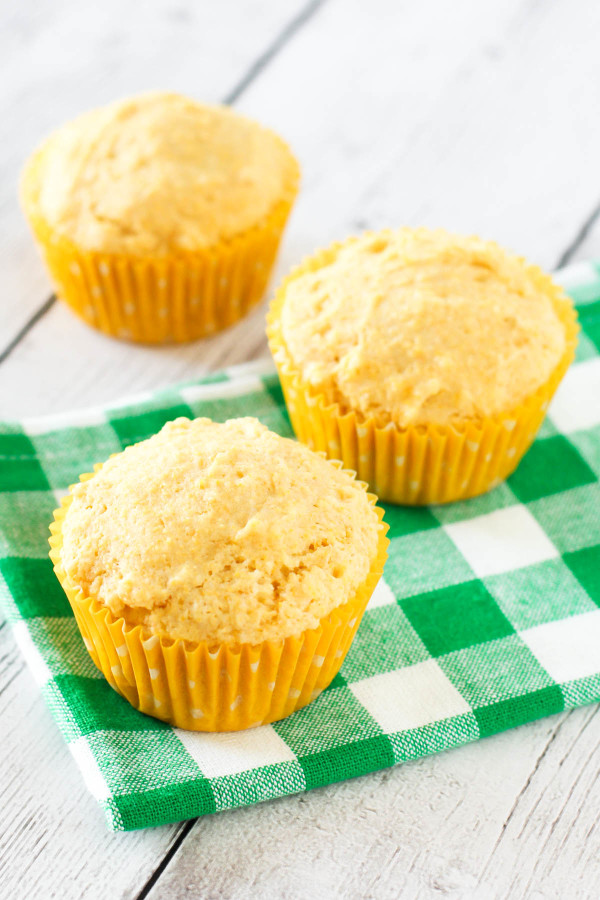 Gluten Free Vegan Sweet Corn Muffins. Perfect served with a bowl of hearty chili or veggies soup!