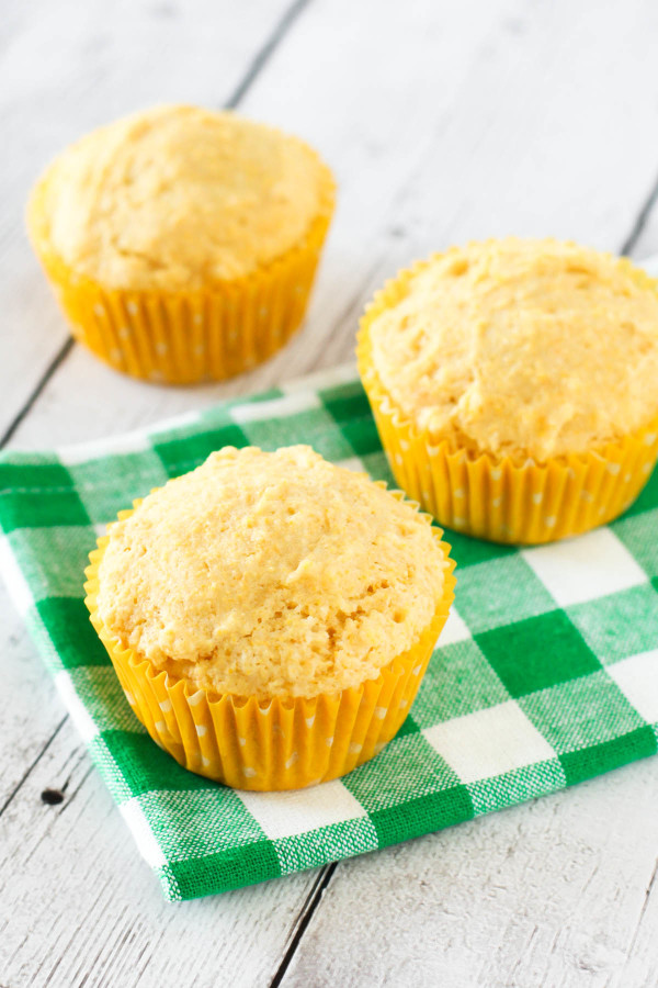 Gluten Free Vegan Sweet Corn Muffins. Perfect served with a bowl of hearty chili or veggies soup!