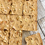 gluten free vegan maple walnut blondies