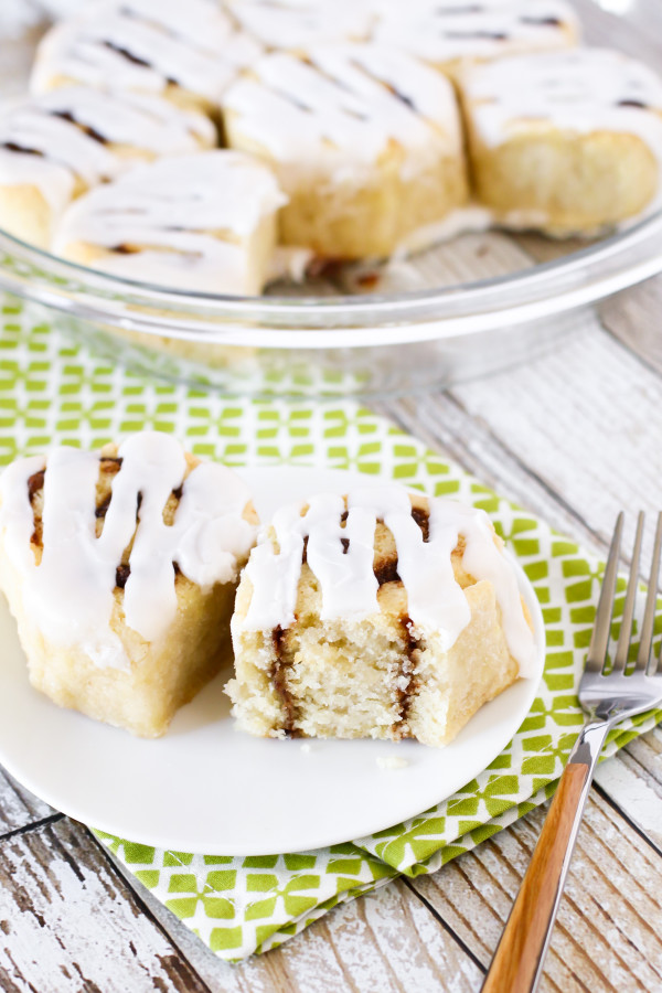 Gluten Free Vegan Quick Biscuit Cinnamon Rolls. No yeast and no rise, just mix, roll, slice and bake. Quick cinnamon roll deliciousness! 