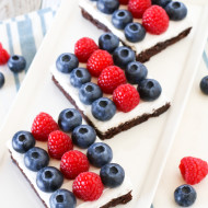 gluten free vegan berries and cream brownies