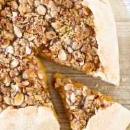 gluten free vegan peach almond crostata