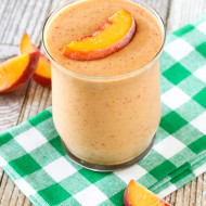 gluten free vegan peach cobbler smoothie