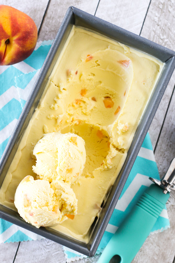 Dairy Free Fresh Peach Ice Cream. Made with coconut milk, cashews and ripe peaches. Creamy-dreamy!