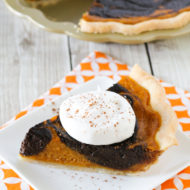 gluten free vegan chocolate swirled pumpkin pie