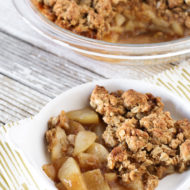 gluten free vegan chai spiced pear crisp